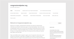 Desktop Screenshot of congressionalpoker.org