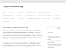 Tablet Screenshot of congressionalpoker.org